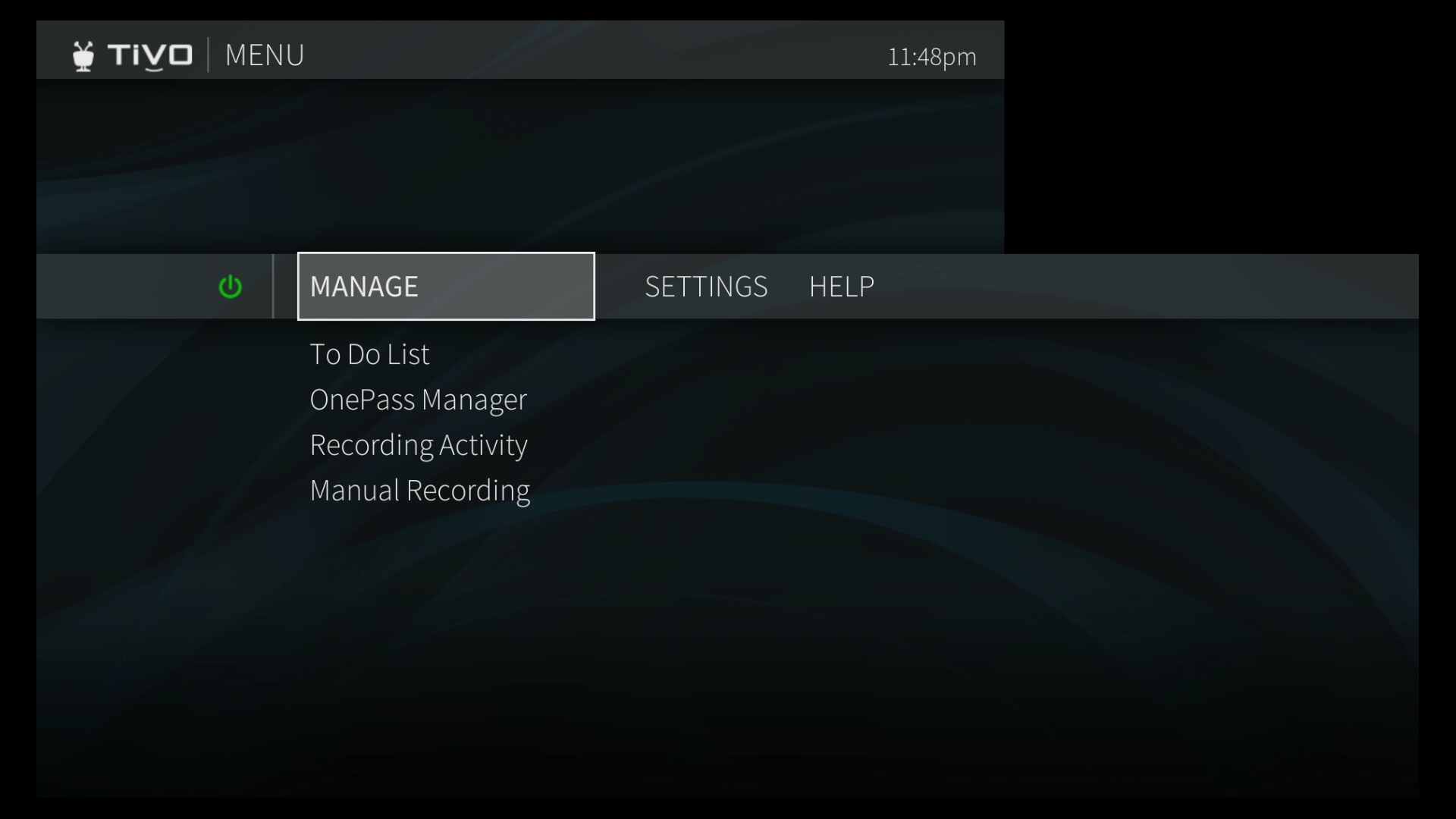 TiVo Experience 4 TiVo Menu